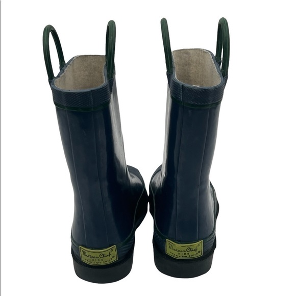 Western Chief Fire Chief Navy Slip On Waterproof Rain Boots Size 9 Toddler - Picture 9 of 10